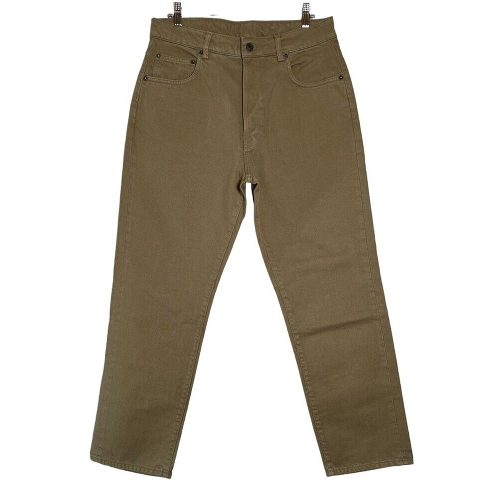 NEW 6397 Shorty High Rise Jeans SIZE 30 x 28 Washed Sage Baggy Button Fly Crop